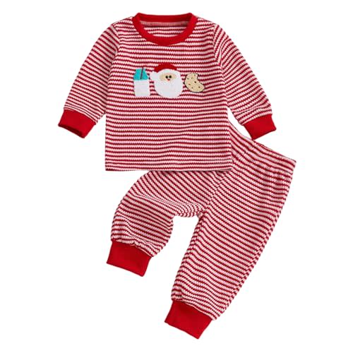 Tibenmoun Baby Boy Christmas Outfit Toddler Boy Christmas Clothes Santa Sweatshirt And Sweatpants Fall Winter Outfits 2pc Set