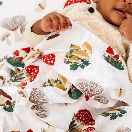 Mushroom Swaddle Blanket