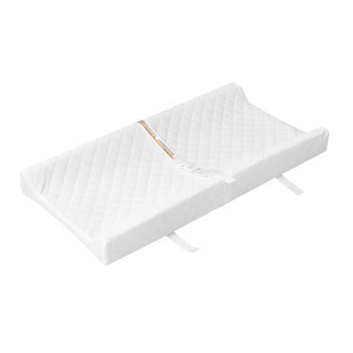 AFG Baby Furniture Vinyl Water-Resistant Contoured Diaper Changing Pad, White