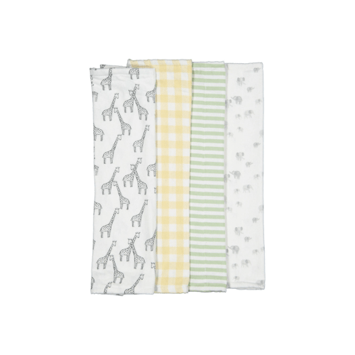 4 Pack Organic Cotton Burping Cloths