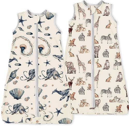 TOTBASIC Sleep Sack 0-6-12-18-24 Months, Premium Breathable Wearable Blanket Sleeping Bag with 2-Way Zip for Baby Girl Boy