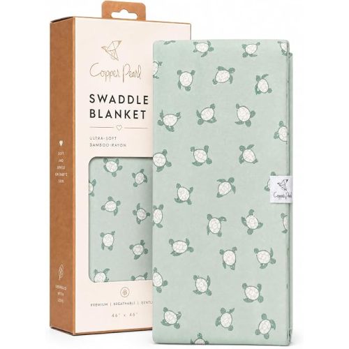 Copper Pearl Swaddle Blankets for Newborns | Soft Stretchy Receiving Blankets for Boys and Girls | Large 46 x 46 Inch Baby Blankets | Lightweight and Breathable Swaddles | Wade