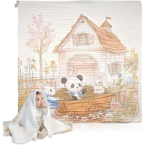 Baby Bath Towels, Super Soft Cotton Receiving Blanket for Baby's Delicate Skin,Swaddle Blanket for Newborns Toddlers Boy Girl,Baby Registry as Shower