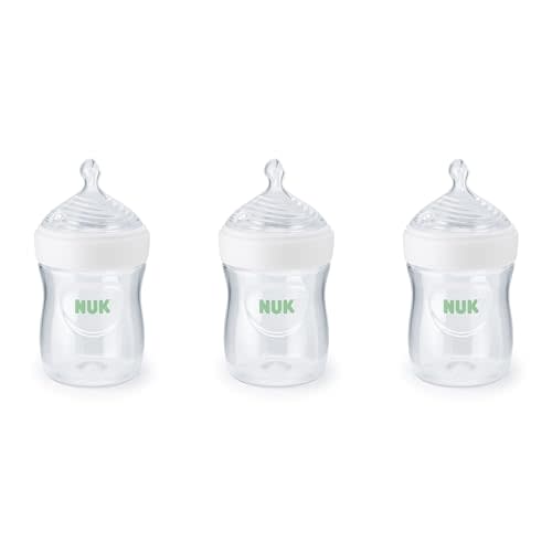 NUK Simply Natural Baby Bottle with SafeTemp, 5 oz, 3 Pack