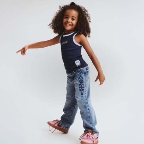Unisex Barrel Leg Denim Jean