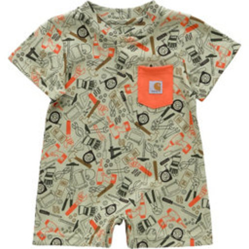 Carhartt Baby Boys'' Tool Print Short-Sleeve Romper