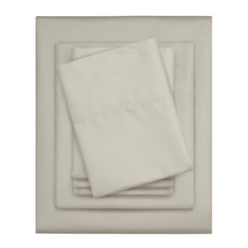 Serta 6-Piece 800 Thread Count Beige Cotton Rich Adult Bed Sheet Set, Full - Deep Pocket