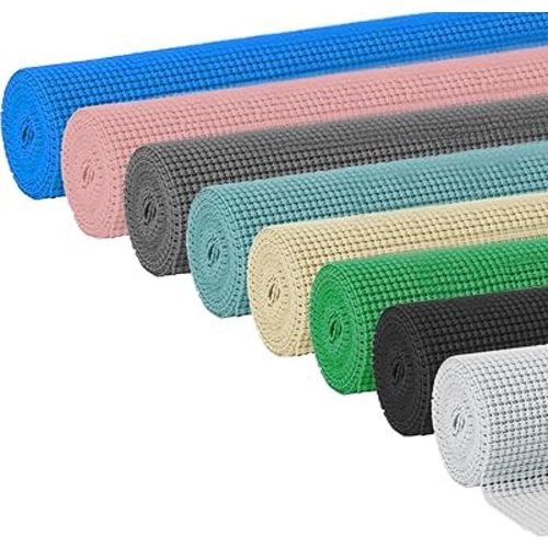 Wideskall® Extra Thick Non Adhesive Easy Shelf Non Slip Kitchen Drawer Shelf Grip Liner (Ivory)