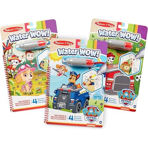 Melissa & Doug PAW Patrol Water Wow! 3-Pack - Skye, Chase, Marshall Water Reveal Travel Activity Pads