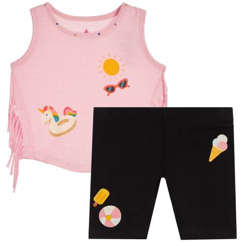 2pc Multi Screen Bike Short Set