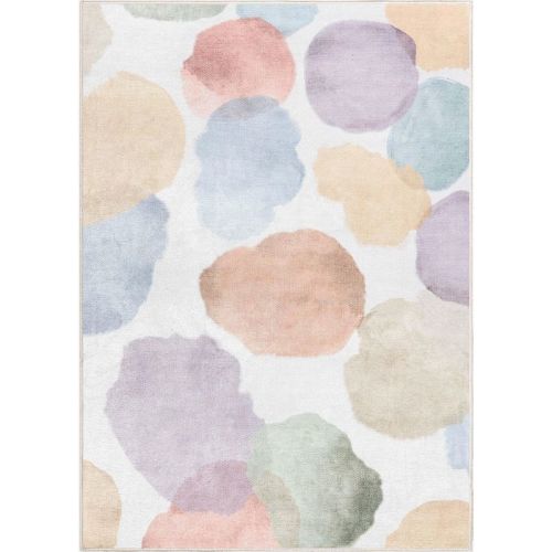 Well Woven Watercolor Dot 3'3" x 5' Kids Rug Multicolor