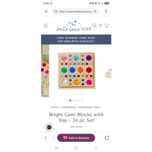 Bright Gem Blocks with Tray - 34 pc Set