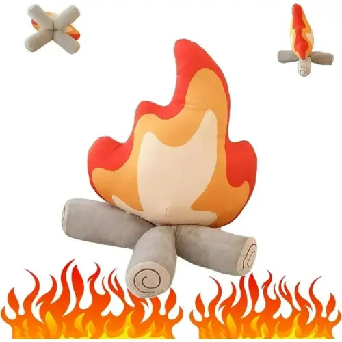 11.8inch Campfire Plush Pillow,Decorative Campfire Pillow Cushion Throw Pillow, Campfire Plushies Plush Doll for Home Deco Kids Campfire Toy Gift