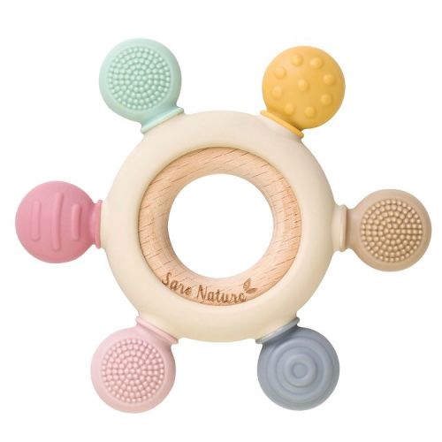 SARO Sensory Teether & Bib Set: Soothing & Mess-Free Feeding - Food Grade Silicon