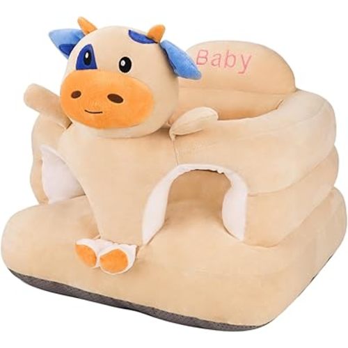 KAKIBLIN Baby Sit Up Chair Support Sofa,Sit Me Up Floor Seat for Baby,Soft Plush Cartoon Animals Learning to Sitting Chair Seats for 3-24 Month Girls and Boys,PP Cotton Full Filling