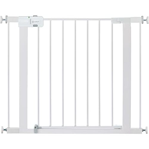Safety 1st Easy Install Walk Thru Baby Gate for Doorways, Gate With Door, Dog Gates, Fits 29"-38", Easy Install 28" Tall, White