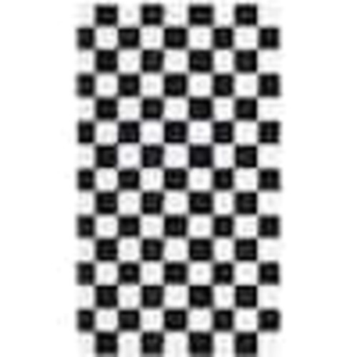 HaiiMeid Checkerboard Shag Black/White 4 ft. x 6 ft. Checkered Area Rug X24IU0093H-146