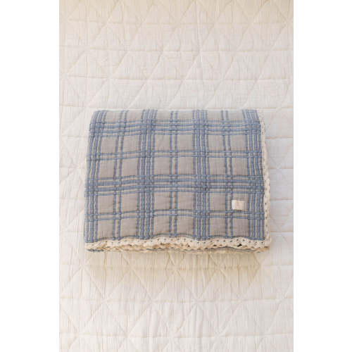 french plaid quilt twin - bluebelle