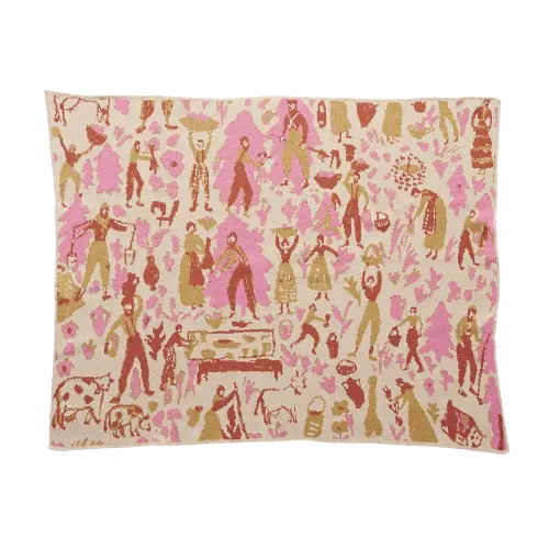 child swiss fields carnation — Hillery SproattKnit Blankets-HILLERY SPROATT