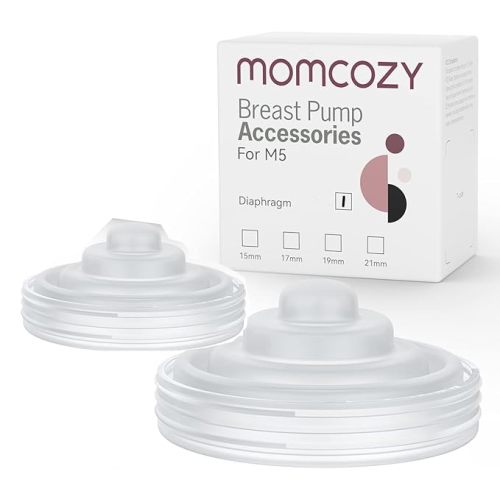 Momcozy M5 Smart APP Controlled Wearable Breast Pump, Hands-Free Wireless Electric Pump, 3 Modes 9 Suction Levels, BPA-Free, Portable Lightweight, 24mm Flange, 2-Pack Cozy Red