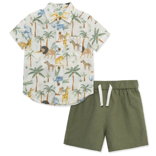 Safari Woven Short Set (12M-24M)