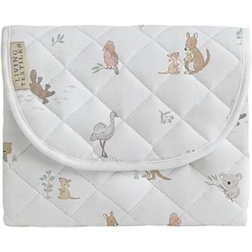 Baby Change Mat Travel 88x43cm - Waterproof Organic Cotton Cover, Portable Nappy Changing Pad, Extra Padded Comfort, Newborns Toddlers Shower Gifts by Living Textiles(Australiana)