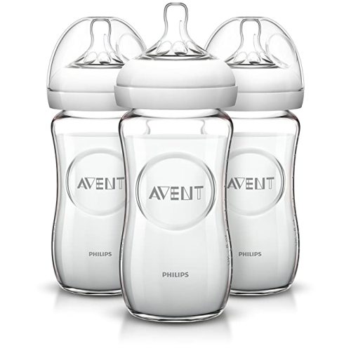 Philips AVENT Natural Glass Bottle, 8 Ounce (Pack of 3) - 1 Count (Pack of 3)