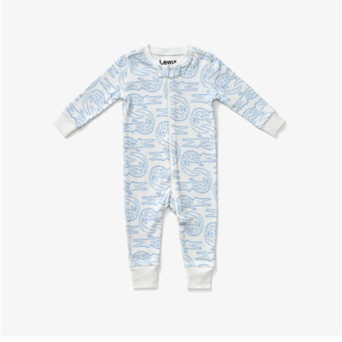 Zip Sleeper - Alligator in Bay Blue | Lewis