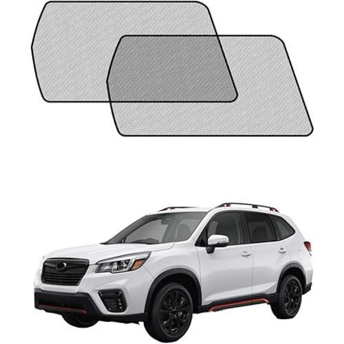 Car Window Shades for Subaru Forester(2019-2024), 2-Pack Rear Window Sun Shades for Baby – Breathable Mesh, UV & Heat Blocker, Privacy Protection for Camping, Travel, Sleep & Nursing