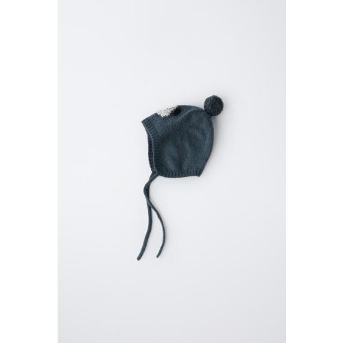 EMBROIDERED DOG KNIT BONNET - Deep blue | ZARA United States