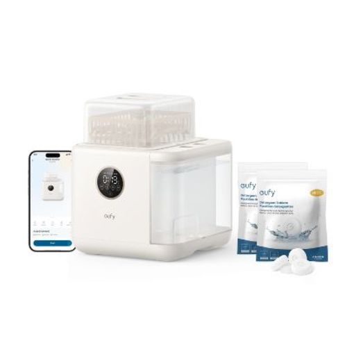 eufy Security Baby Bottle Washer S1 + Detergent Tablets, 3D HydroBlast Cleaning, 212°F Steam Sterilizer, Fast Drying, Smart App Control, Hands-Free
