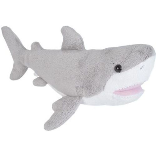 Wild Republic Great White Shark Plush, Stuffed Animal, Plush Toy, Gifts for Kids, Sea Critters 11 Inches