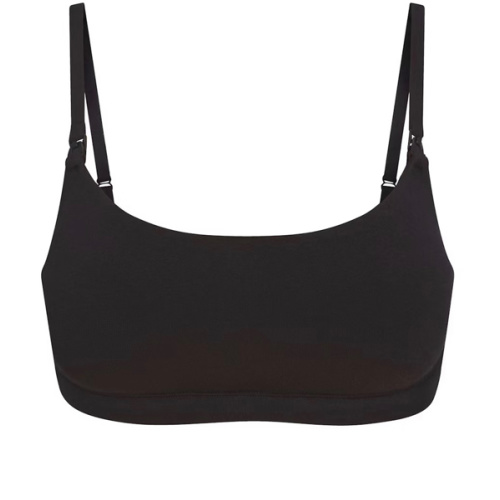 COTTON JERSEY MATERNITY NURSING SCOOP BRALETTE | SOOT | SKIMS