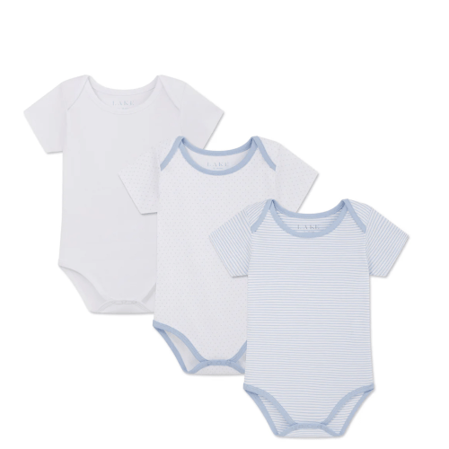 LAKE | Baby | Pima Cotton Pajamas | French Blue Baby Bodysuit Bundle