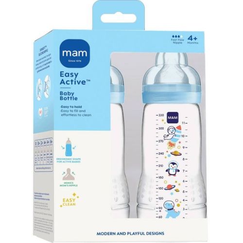 MAM 11 fl oz Easy Active Baby Bottle - Boy - 2pk