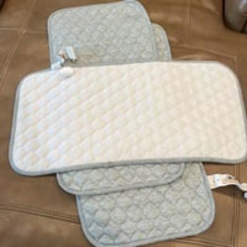 BlueSnail Bamboo Quilted Thicker Waterproof Changing Pad Liners, 3 Count (Gray)