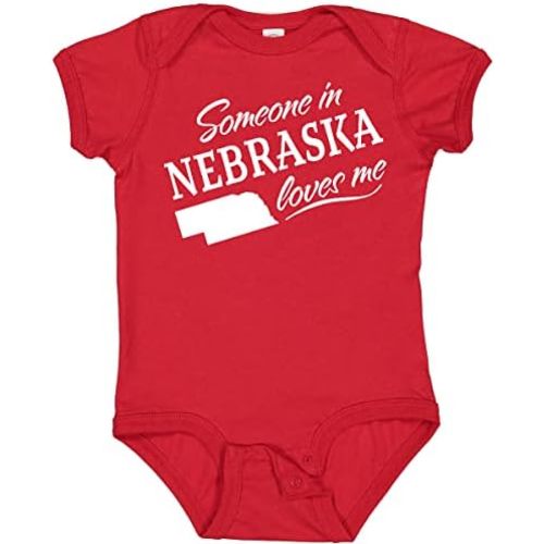 inktastic Someone in Nebraska Loves Me Baby Bodysuit