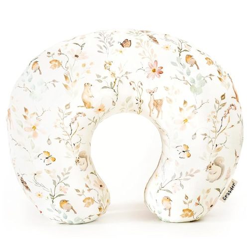 GRSSDER Nursing Pillow Cover, Stretchy Soft Minky Fabric Covers, Fit Most Nursing Support Pillows for Breastfeeding, Comfortable Safe Pillow Cover, Beautiful Stylish Pattern