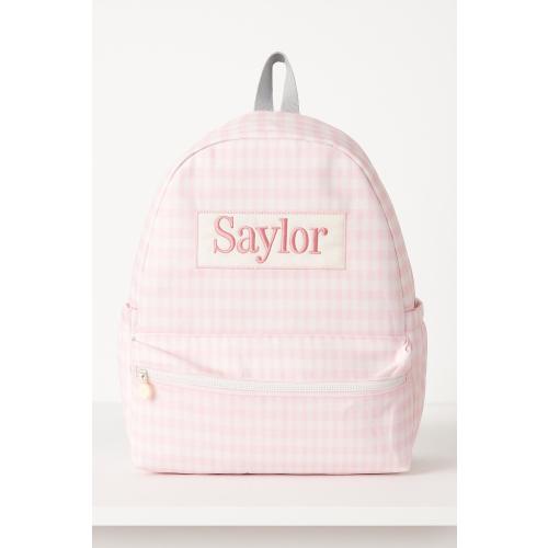 Monongram Personalized Gingham Backpack Lunch, Diaper Bag, Custom Kids Backpack, Ruffle Name Backpack, Preschool Backpack, Toddler Bookbag