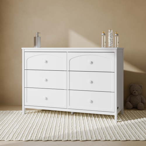 Graco Olivia 6 Drawer Double Dresser, White