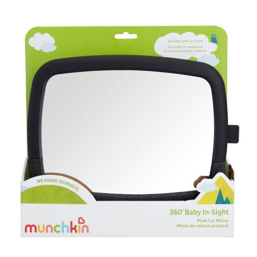 Munchkin Brica 360° Pivot Baby In-Sight Adjustable Car Mirror - Black