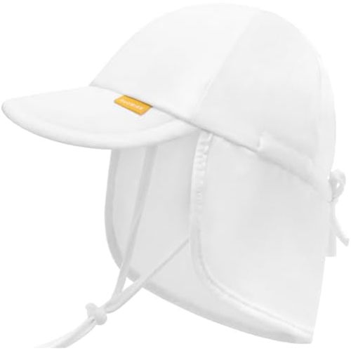 Adjustable Baby Sun Hats with UPF50+ & Neck Flap Protection - Perfect Swim & Play Toddler Hat for Girls & Boys