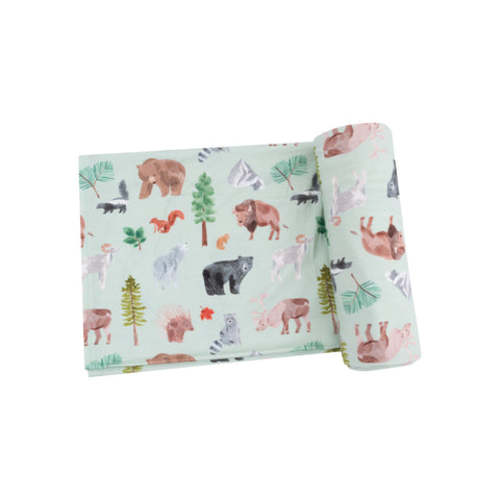 American Woodland Animals - Swaddle Blanket