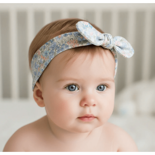 Adjustable Head Bow Lilly Blue