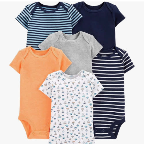 Simple Joys by Carter's Baby Boys' 6-Pack Short-Sleeve Bodysuit