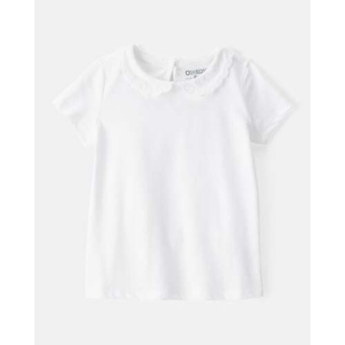 Toddler Scalloped Collar Short-Sleeve Top - White - OshKosh B'gosh | Carter's