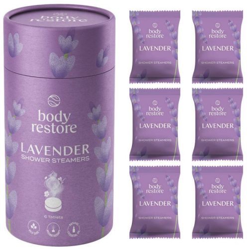 Body Restore Shower Steamers with 100% Natural Essential Oil - Lavender - 6ct