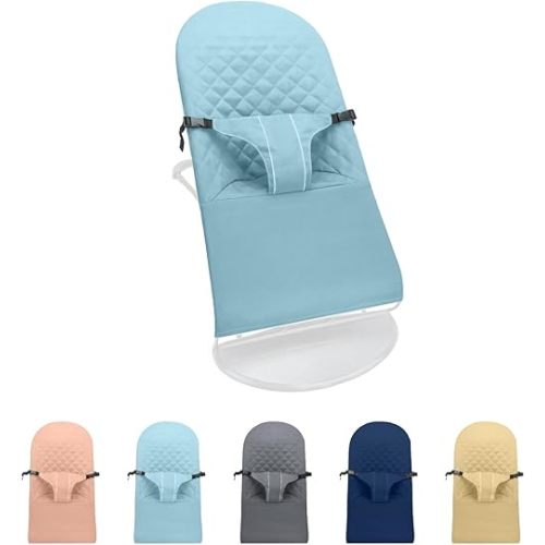 Fabric Seat for Bouncer - for BabyBjorn Replacement Cover Compatible with BabyBjörn Bouncer Bliss, Machine Washable (Light Blue)