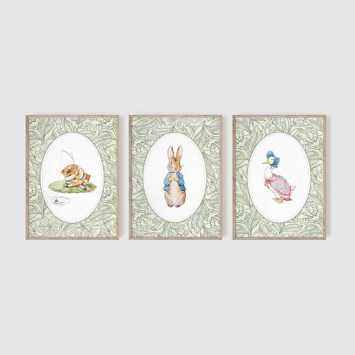 Set of 3 Vintage Peter Rabbit Prints, Peter Rabbit Nursery Decor, Cottagecore Decor, Beatrix Potter Prints, Gender Neutral Nursery Art 28