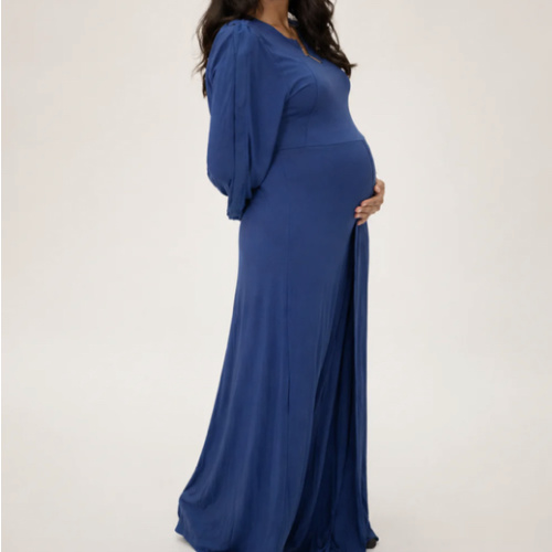 Long / Midnight Blue - Nadia Labor & Postpartum Gown – Lila